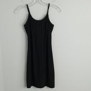 Vintage 1980's OLGA black slip chemise 36